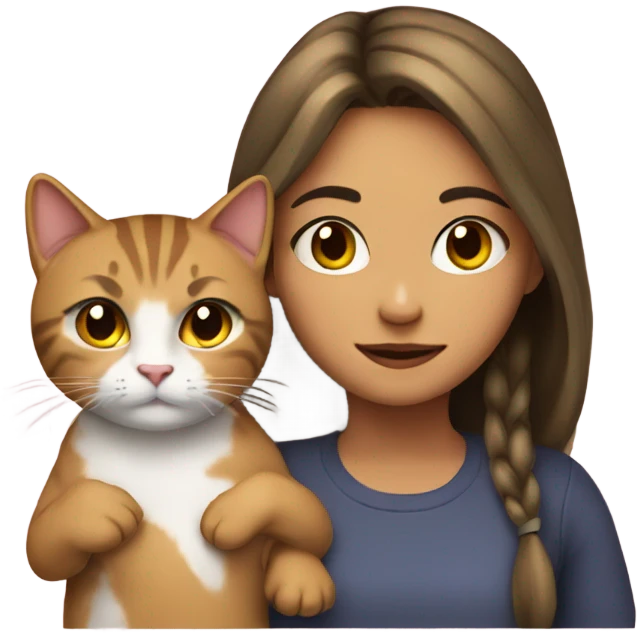 Girl and cat emoji