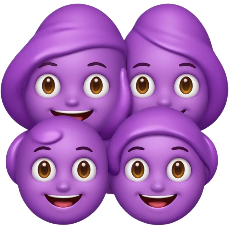 Army of purple goo faces  emoji