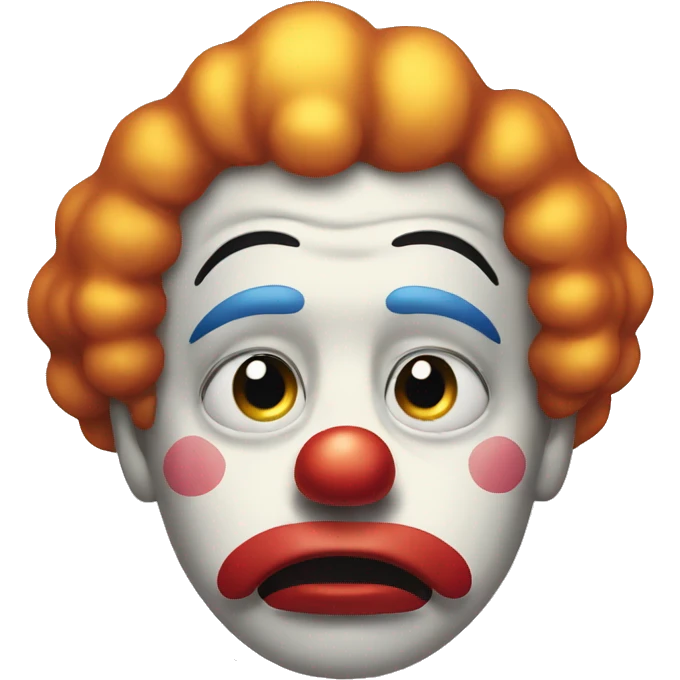sad clown face sobbing emoji
