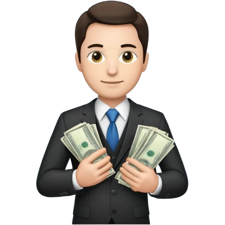 public official/politician/bureaucrat holding money emoji