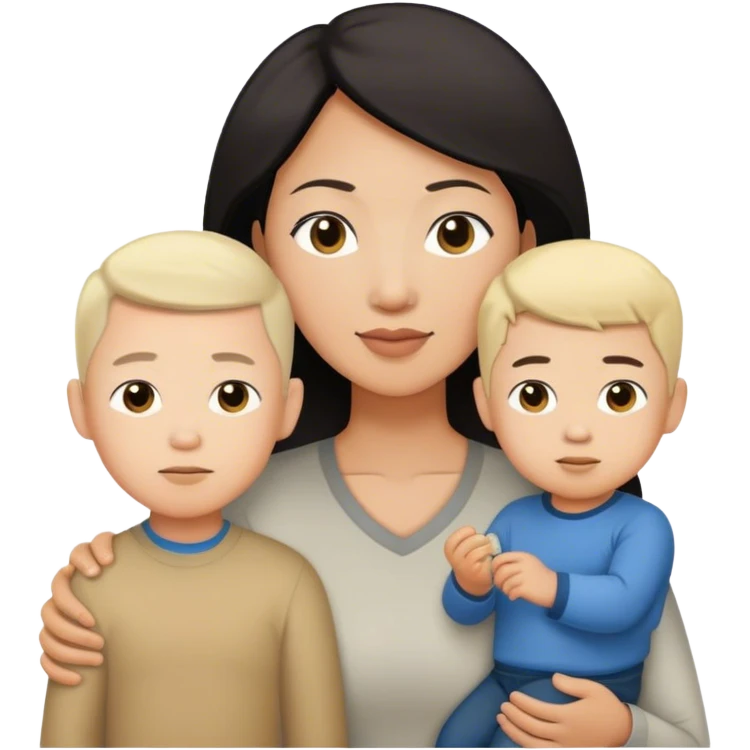asian mom, white dad, and wasian boy child emoji