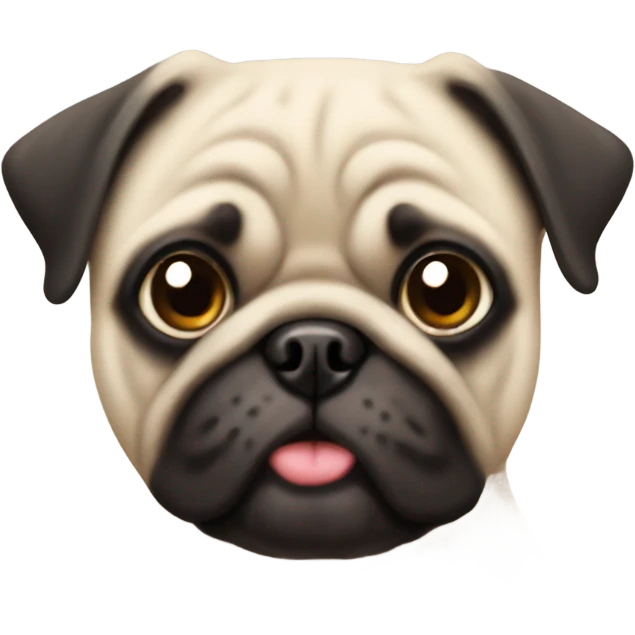 Cute pug emoji