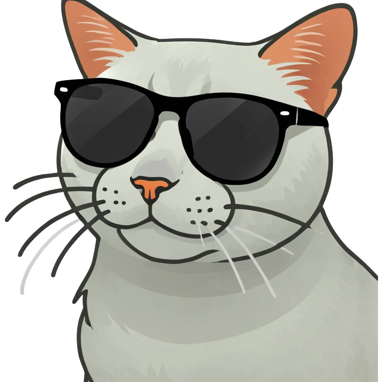 Cat with sunglasses emoji