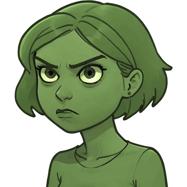 A girl mad and annoyed  emoji