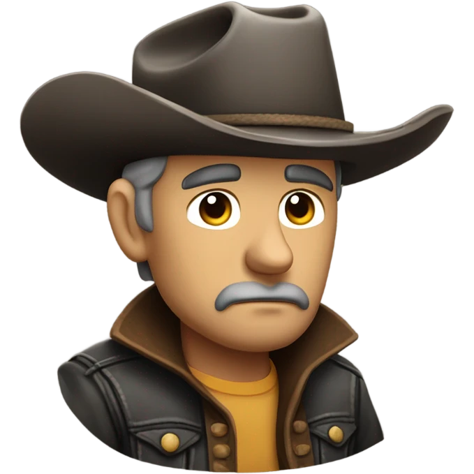 Sad cowboy emoji
