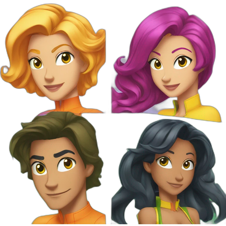 Totally Spies Sam Alex clover emoji