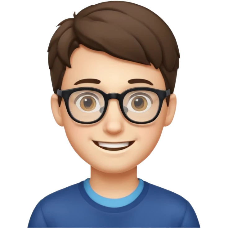 Nerdy boy with glasses emoji