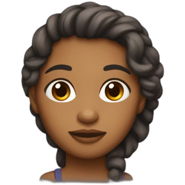 mujer pelo lacio oscuro embarazada  emoji