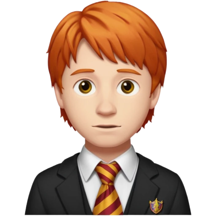ron weasley with griffindor tie emoji