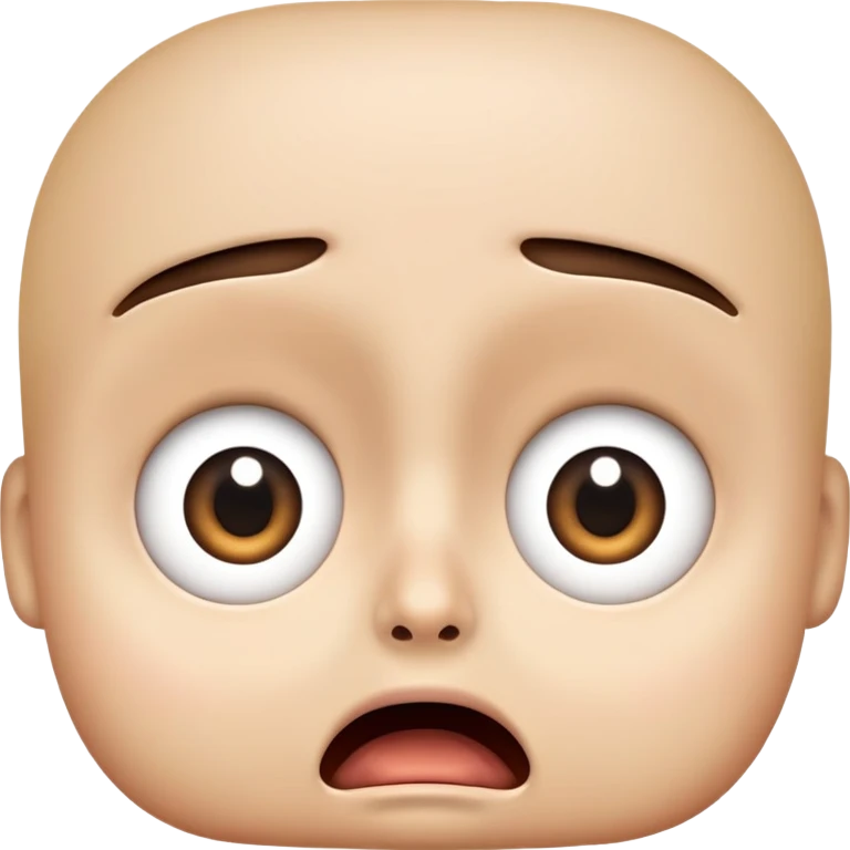 shocked face with wide open eyes and open mouth emoji
