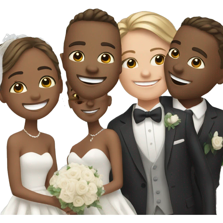 wedding smiles with boys emoji