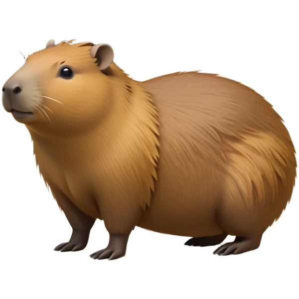 cinematic-capybara-realistic-full-body-on-all-fours-emoji,-plump-and-relaxed-body-soaking-in-the-warm-sun,-short-brown-fur-slightly-ruffled,-head-tilted-dramatically,-calm-expressive-eyes-exuding-serene-wisdom,-simplified-yet-realistic head tilted confidently staring at the camera ina. comical way emoji