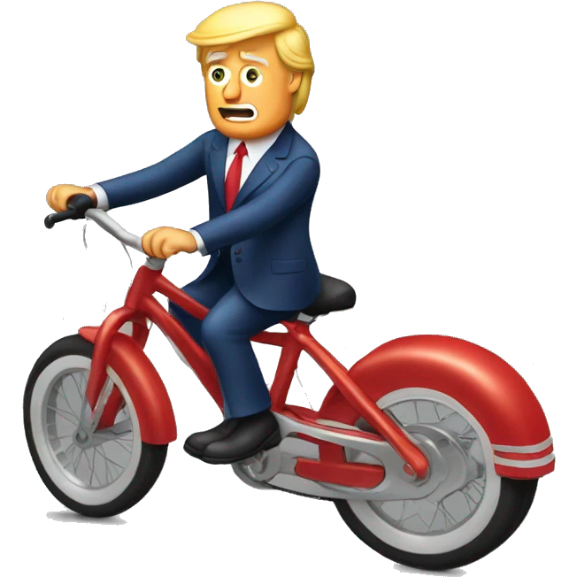 Donald trump qui fait du vélo emoji