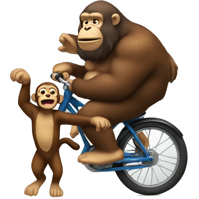 big guy riding monkey  emoji