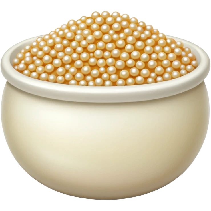 bowl with pearl couscous emoji