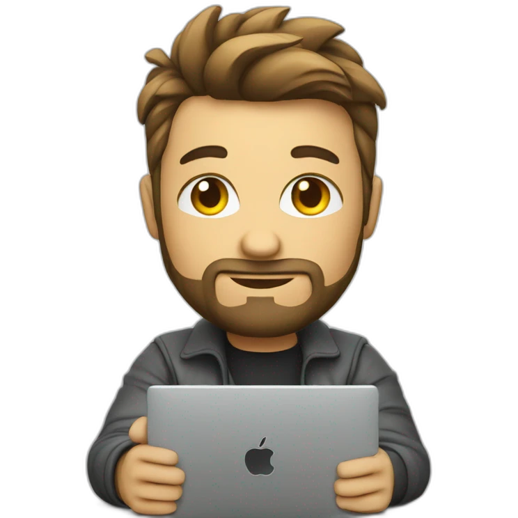 Full stack developer writing code on laptop emoji
