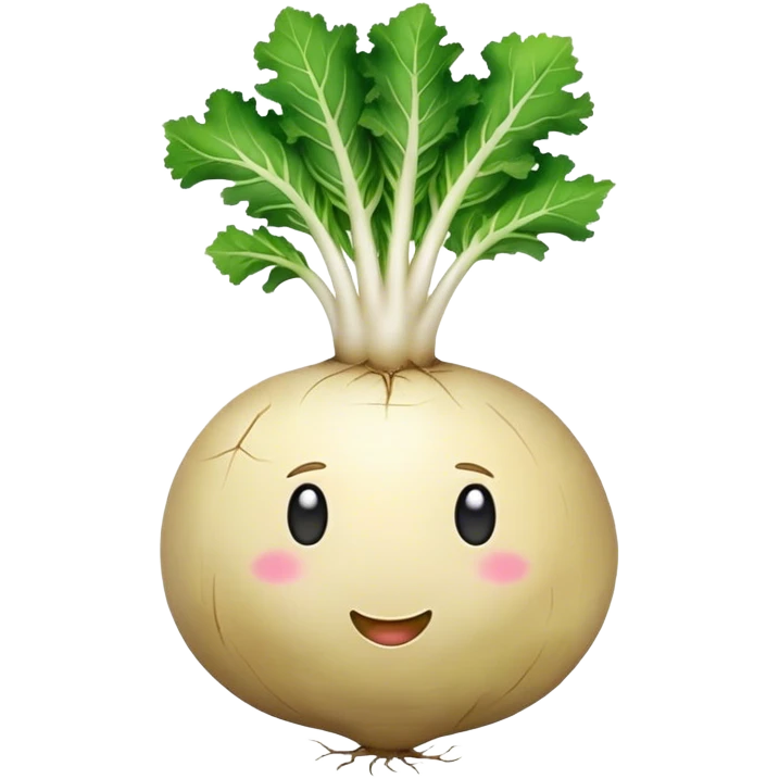 Turnip (Brassica rapa subsp. Rapa) Salgam White emoji