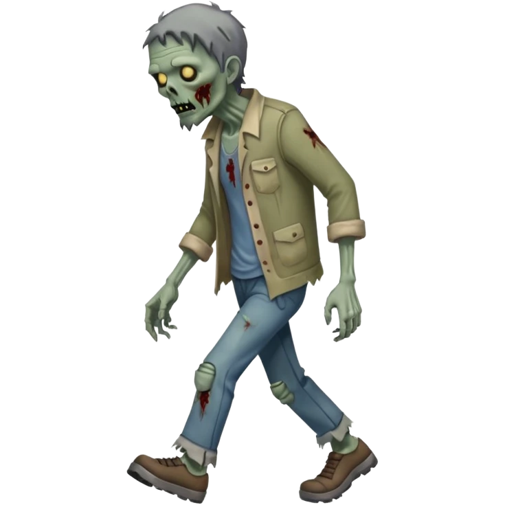 zombie man full body walking emoji