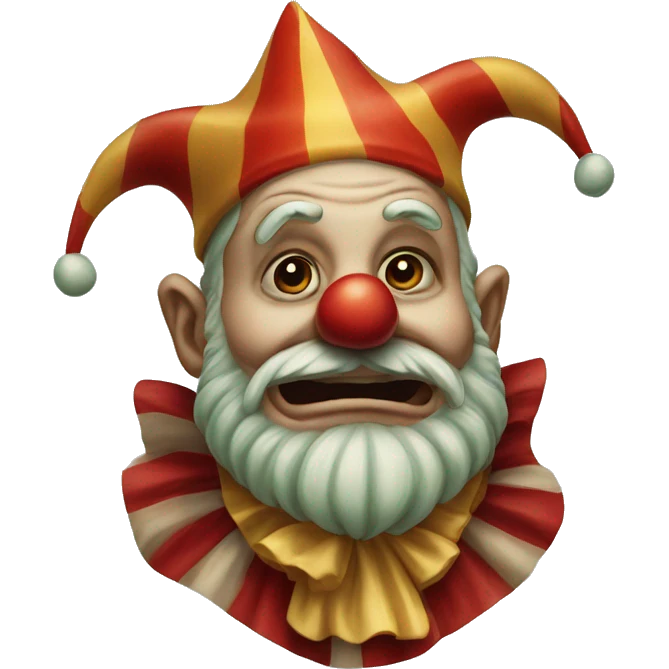 Gnomo clown muscoloso emoji