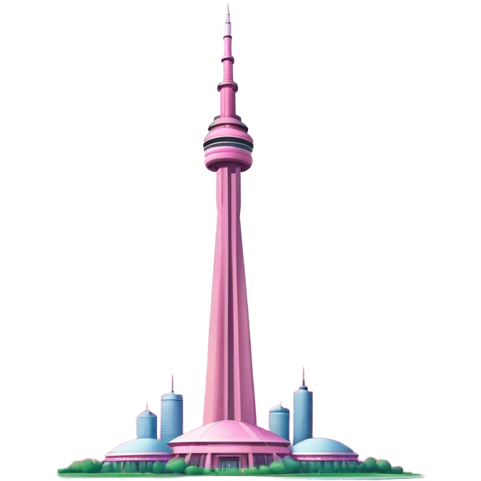 Pink cn tower emoji