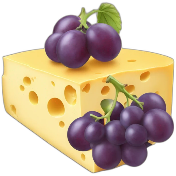 cheese and grapes emoji