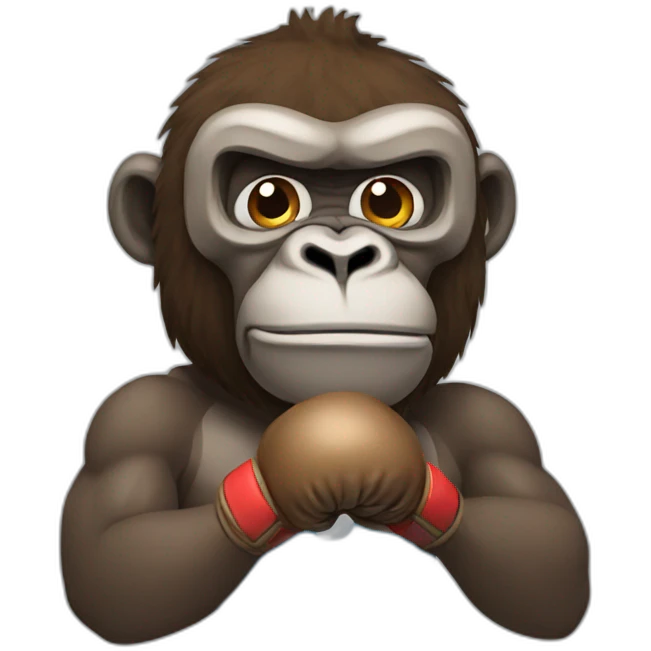 Boxing gorilla emoji