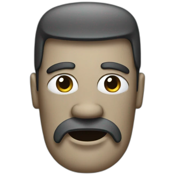 moai with a short mustache emoji