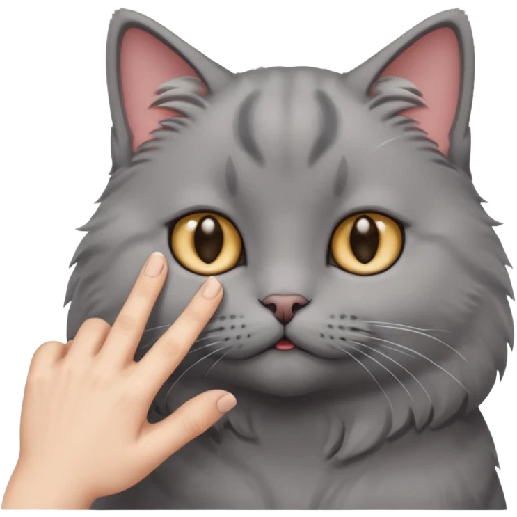 Putting finger in cat emoji