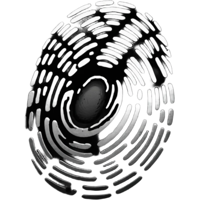 iphone like black fingerprint emoji