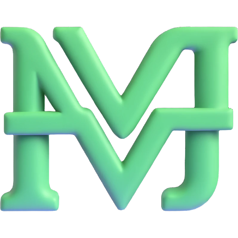 intertwining of two letters M and O emoji