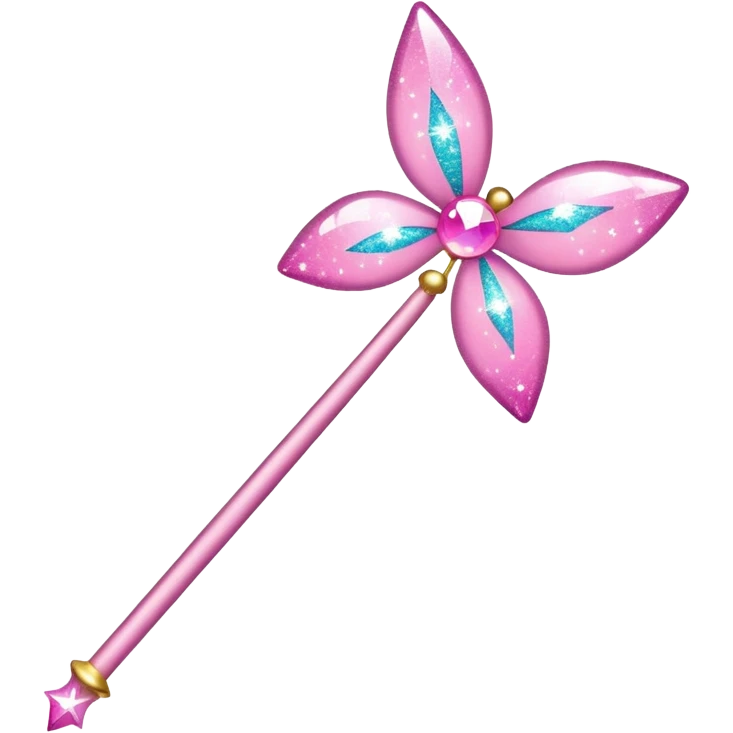 Fairy wand  pink with glitte emoji