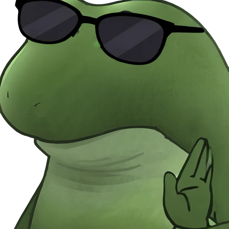 Cute goose with sunglasses on ￼ emoji