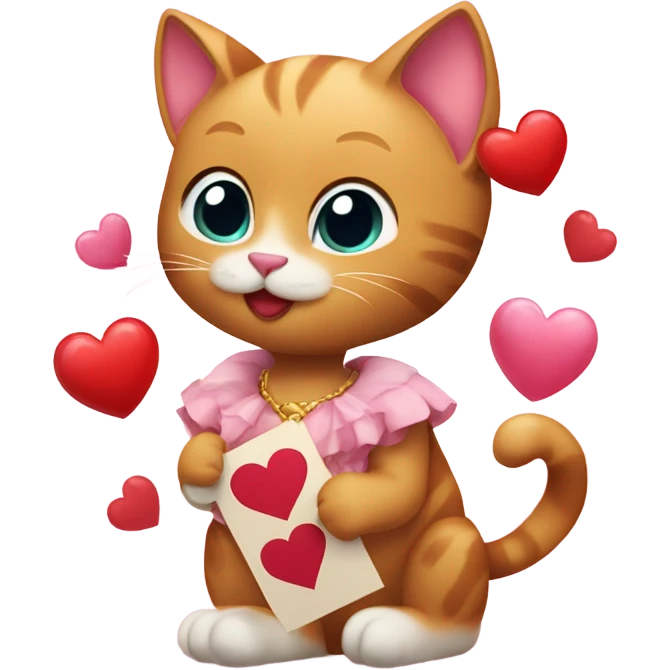 valentine's day cats emoji