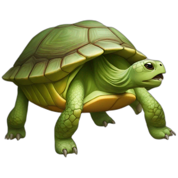 Tortue sur chien emoji