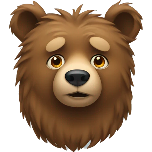 Bear with Hair emoji