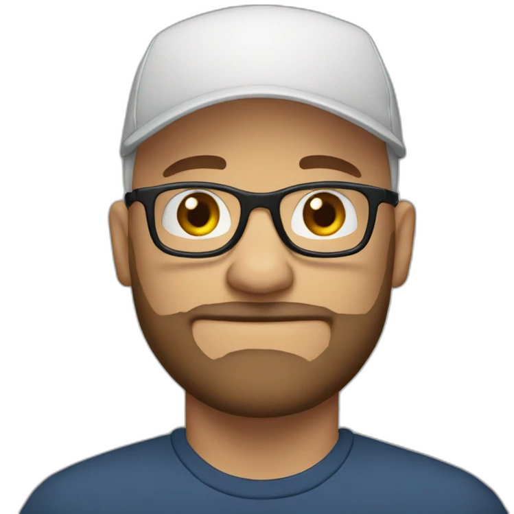Bald-bearded-man-with-glasses-and-cap emoji