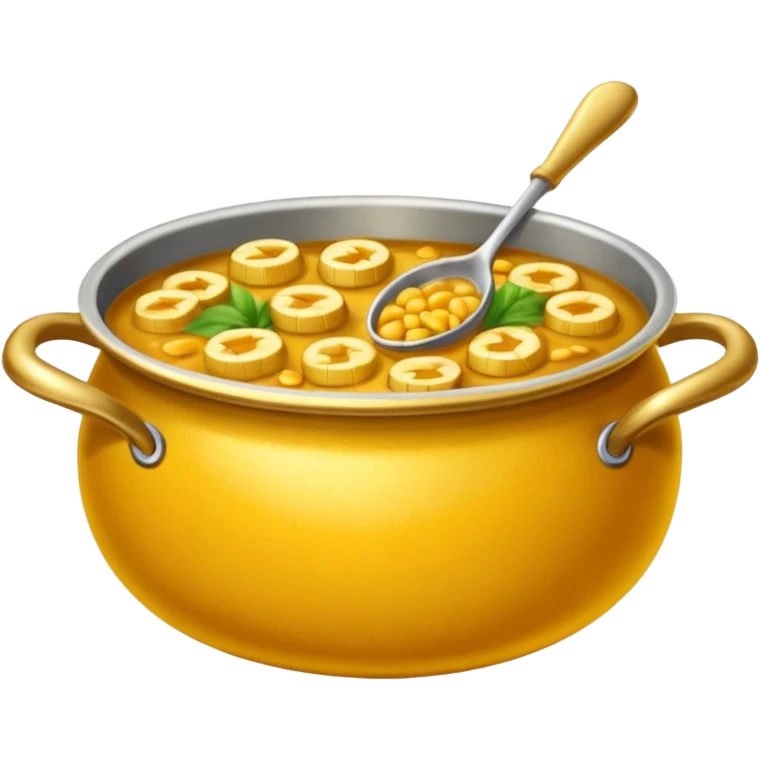 haz una olla de comida llena de lingotes de oro emoji