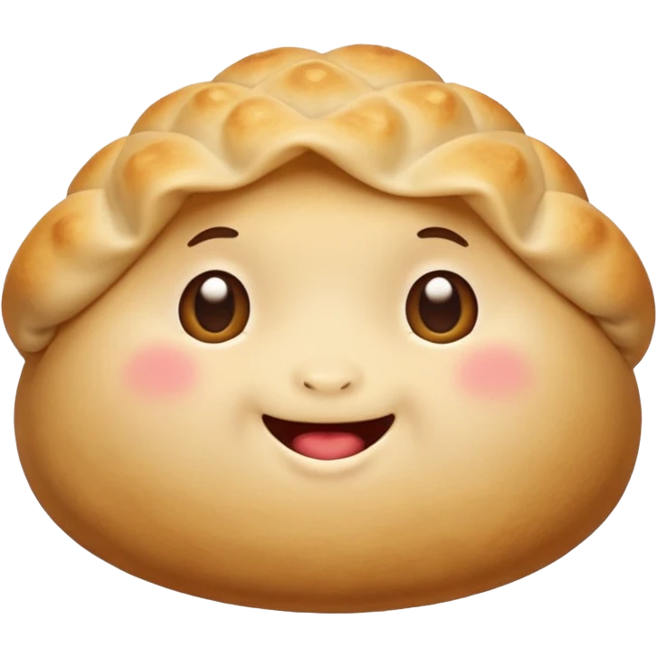 Dumpling with love face emoji
