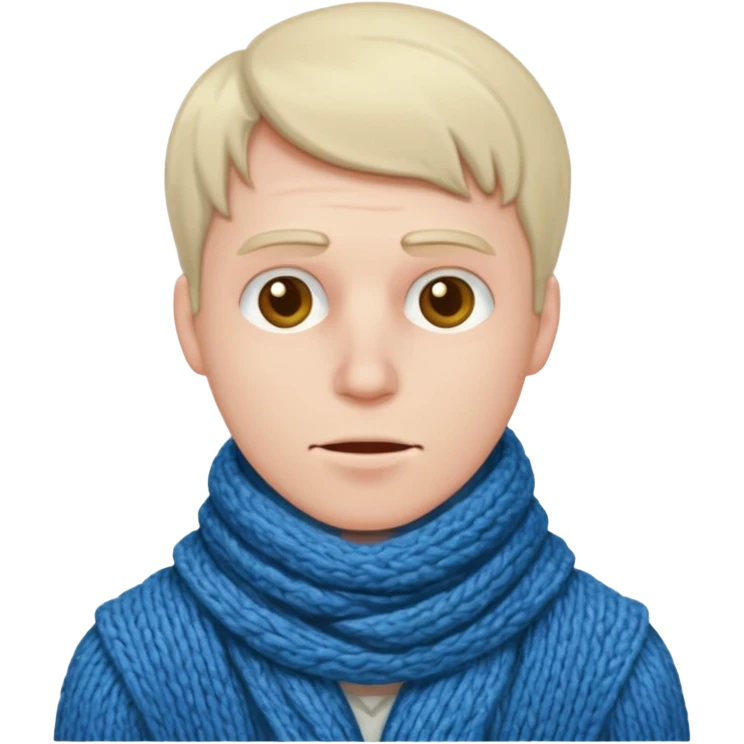 homme malade porte écharpe emoji