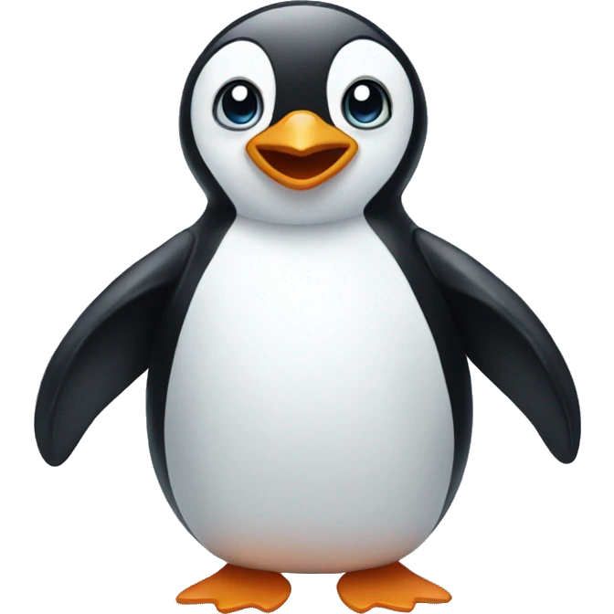 Penguin with waterwings emoji