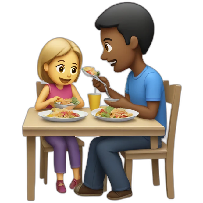 Parents eating lunch emoji