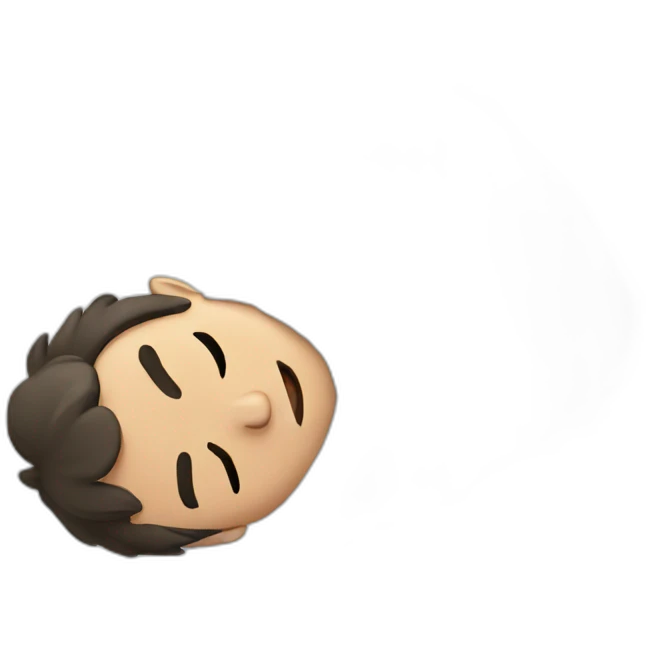 man lying in snow emoji