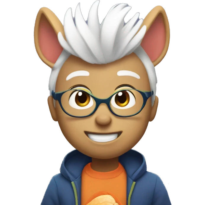 Kiku with chicken little emoji