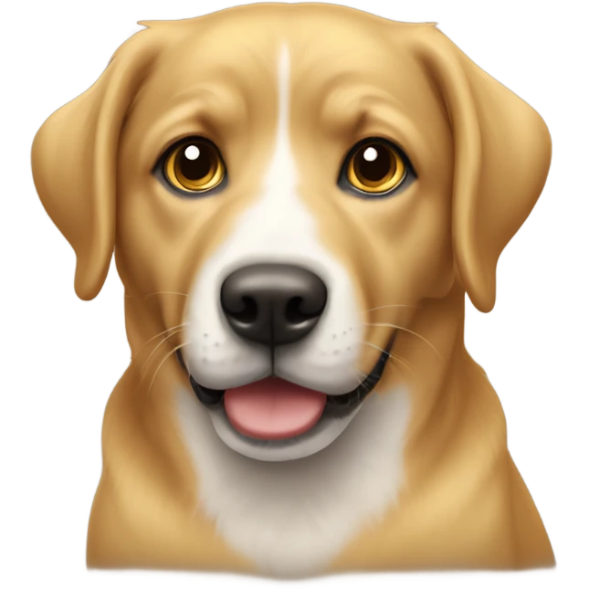 Um cachorro da raça golden  emoji
