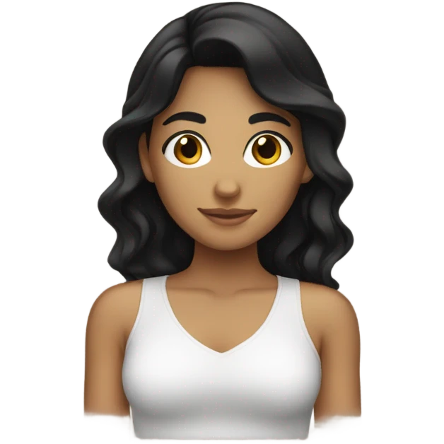 Hispanic girl black hair emoji