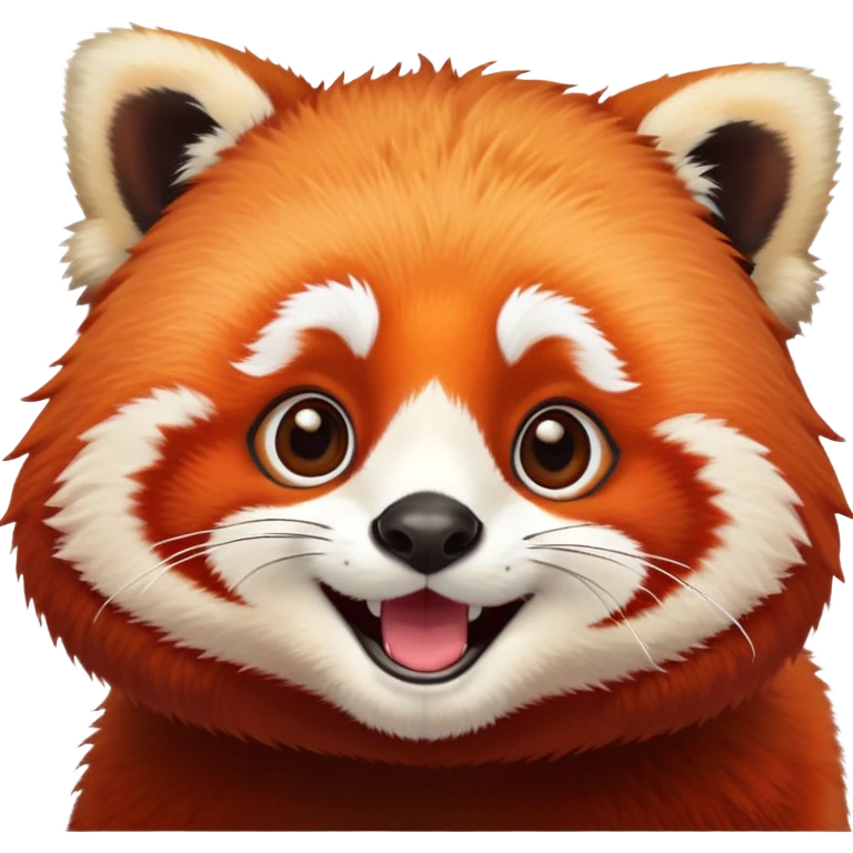 Red panda, smiling  emoji