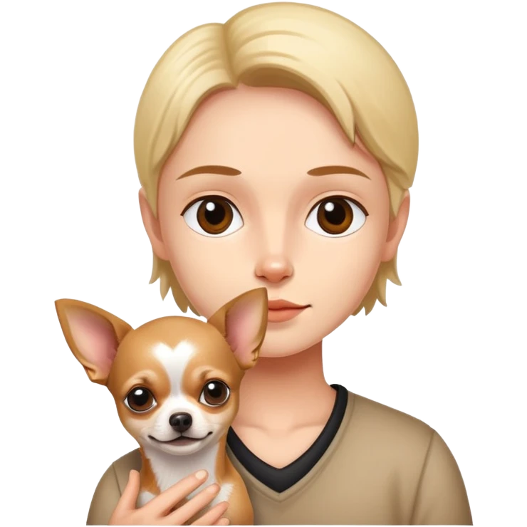 Person with a chihuahua  emoji