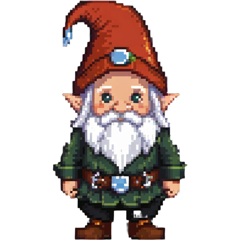 Gnome with beard emoji