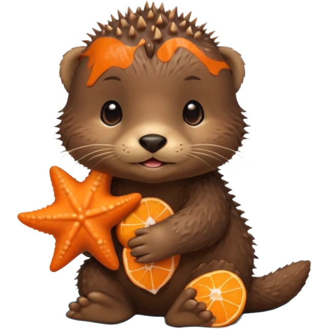 baby otter hold a starfish emoji
