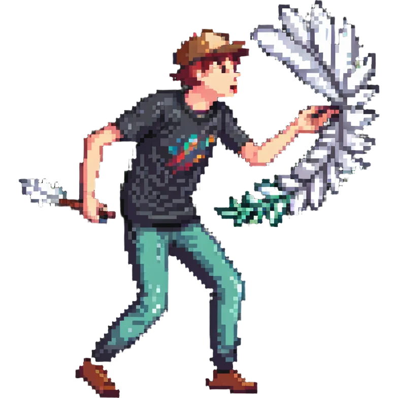 person spitting feathers, exaggerated action emoji